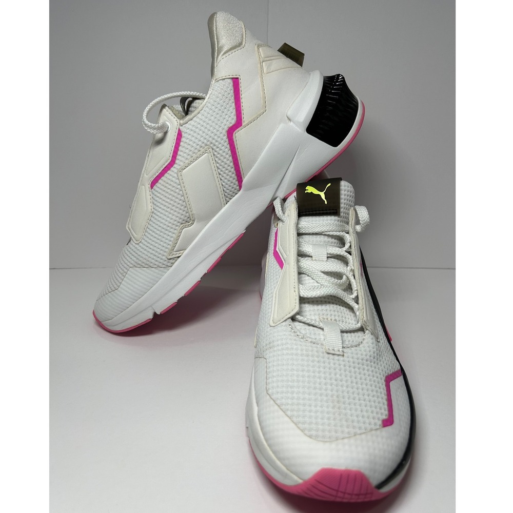 Puma Womens Provoke Athletic Shoes White Pink Black Lace Up Sneakers Size 9
